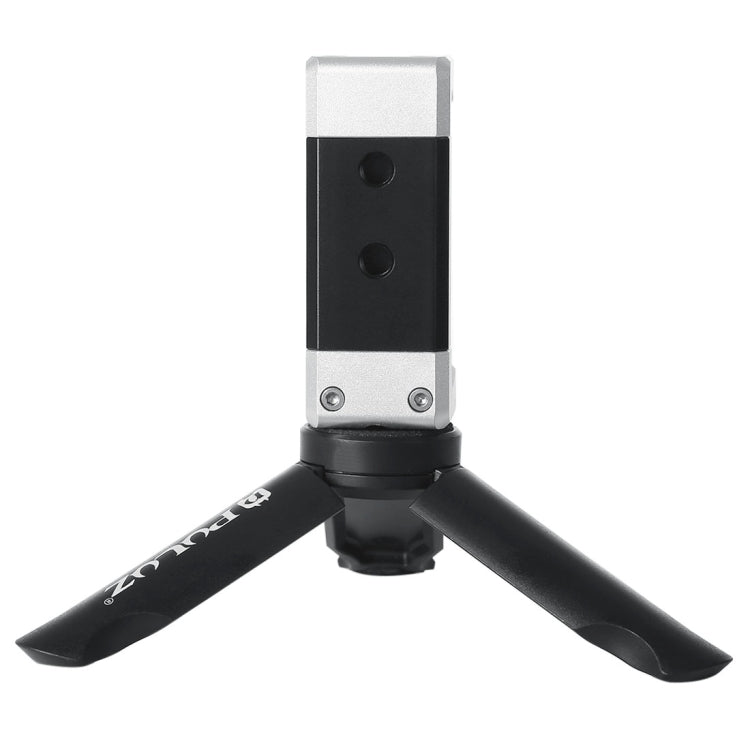 Trípode de plástico plegable PULUZ + soporte de abrazadera de aleación de aluminio con zapata fría para iPhone, Galaxy, Huawei, Xiaomi, Sony, HTC, Google y otros teléfonos inteligentes, Tripod+Clamp 3