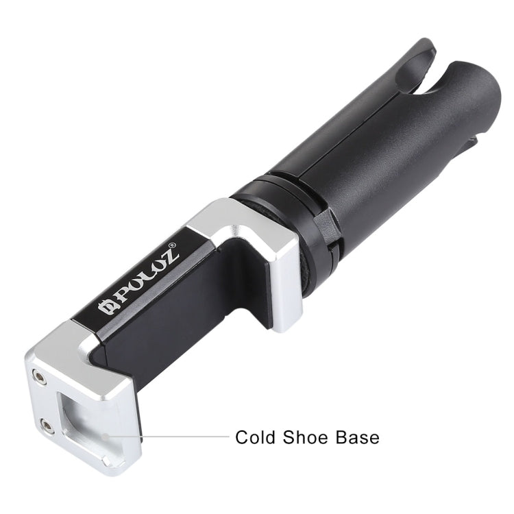 Trípode de plástico plegable PULUZ + soporte de abrazadera de aleación de aluminio con zapata fría para iPhone, Galaxy, Huawei, Xiaomi, Sony, HTC, Google y otros teléfonos inteligentes, Tripod+Clamp 3