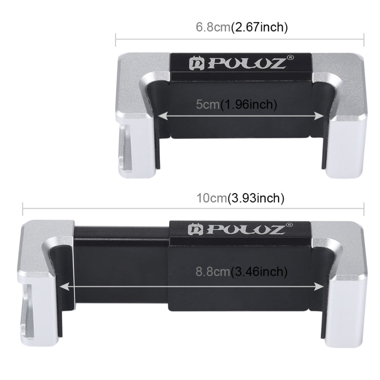 Trípode de plástico plegable PULUZ + soporte de abrazadera de aleación de aluminio con zapata fría para iPhone, Galaxy, Huawei, Xiaomi, Sony, HTC, Google y otros teléfonos inteligentes, Tripod+Clamp 3