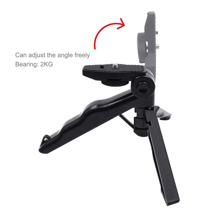 Abrazadera de fijación para teléfono inteligente PULUZ, soporte de montaje de 1/4 pulgadas + Kits de montaje de trípode plegable con agarre para DJI OSMO Pocket/Pocket 2, Clamp+Tripod