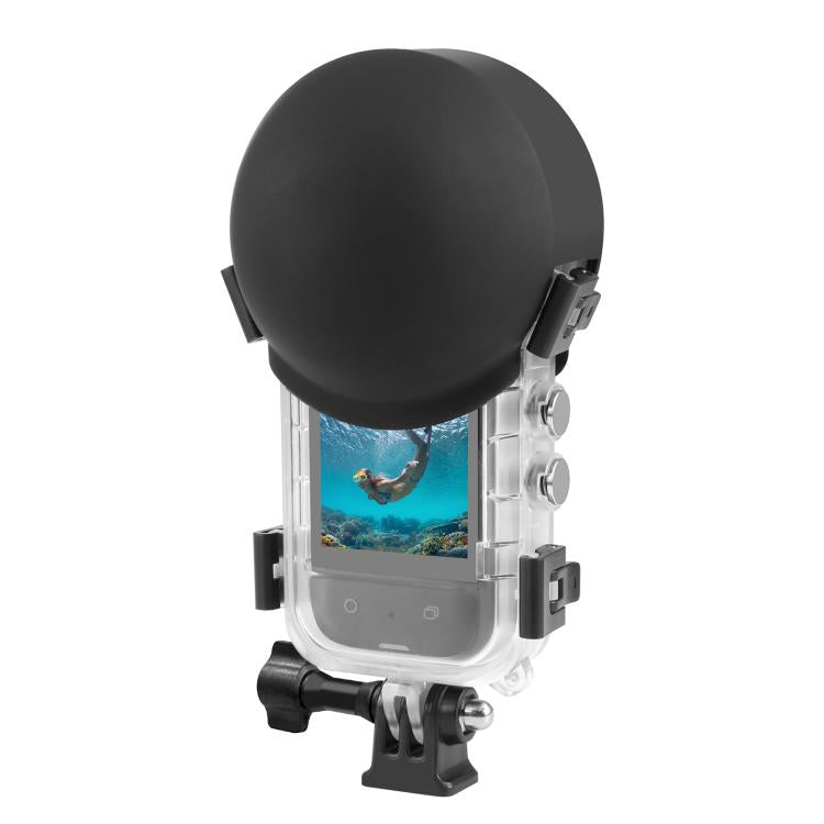 Estuche de buceo sellado e impermeable PULUZ de 60 m para Insta360 X5 con tapa de silicona para el objetivo., Diving Case with Silicone Lens Cover