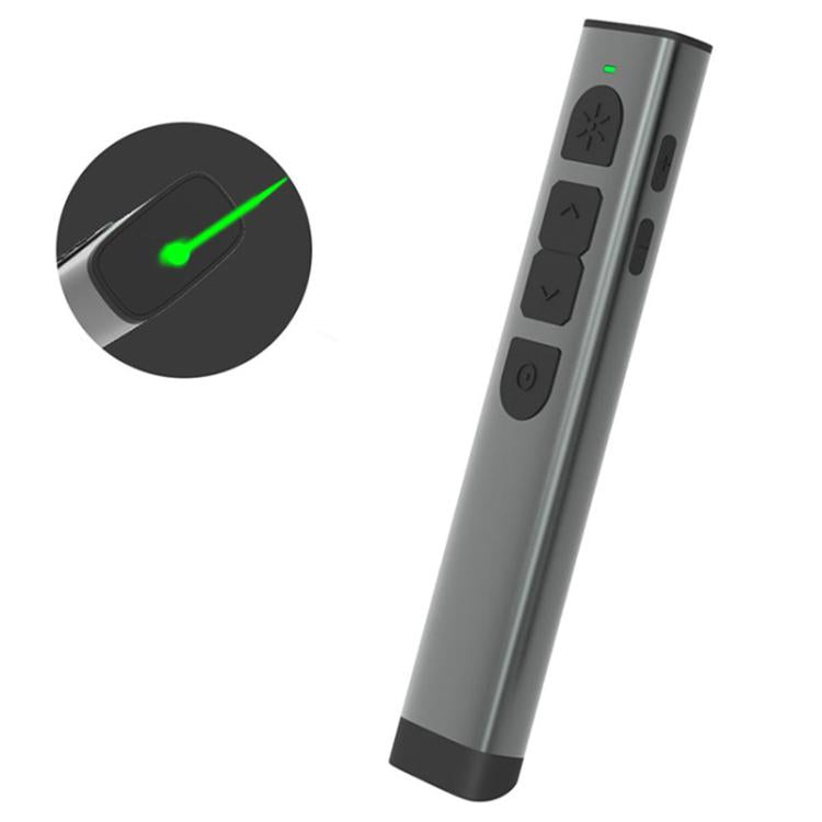 Doosl DSIT032 Presentador inalámbrico de 2,4 GHz Representación con clicker de PowerPoint Control remoto Puntero láser verde, Distancia de control: 100 m, Green Laser