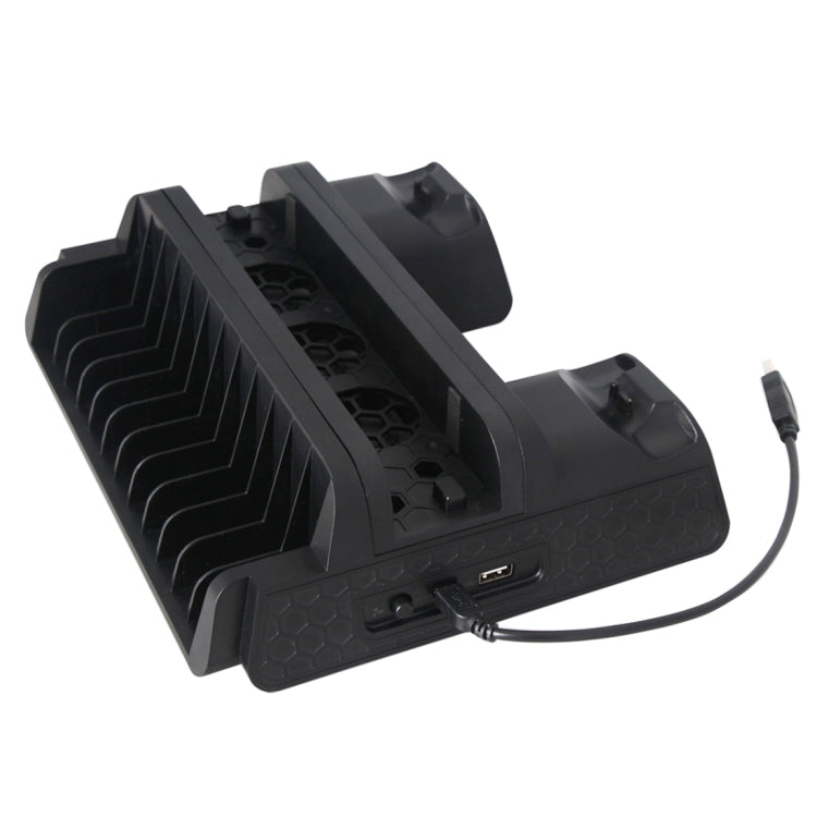 DOBE TP4-882 ventilador de refrigeración para consola de juegos 3 en 1 + ranuras de almacenamiento para juegos + base de carga para controlador de juegos para Sony PS4 / PS4 Pro / PS4 Slim, For PS4 / PS4 Pro / PS4 Slim