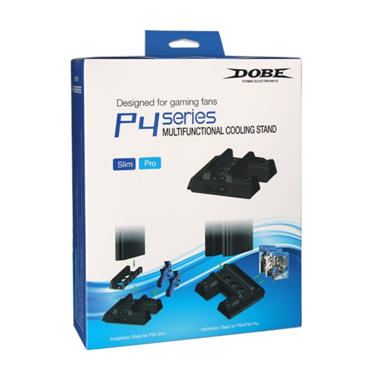 DOBE TP4-882 ventilador de refrigeración para consola de juegos 3 en 1 + ranuras de almacenamiento para juegos + base de carga para controlador de juegos para Sony PS4 / PS4 Pro / PS4 Slim, For PS4 / PS4 Pro / PS4 Slim