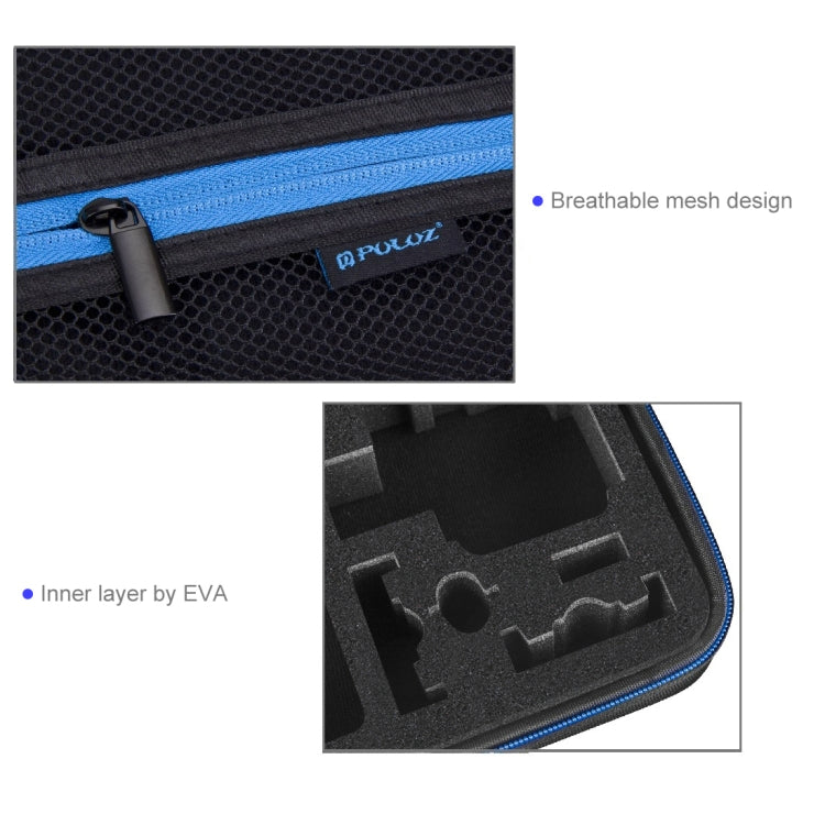 PULUZ Estuche de viaje y transporte impermeable para GoPro Hero11 Black / HERO10 Black / HERO9 Black / HERO8 Black / HERO7 /6/5/5 Session /4 Session /4/3+ /3/2/1, DJI Osmo Action y otras accionesAccesorios para cámaras, tamaño mediano: 23 cm x 17 cm x ...
