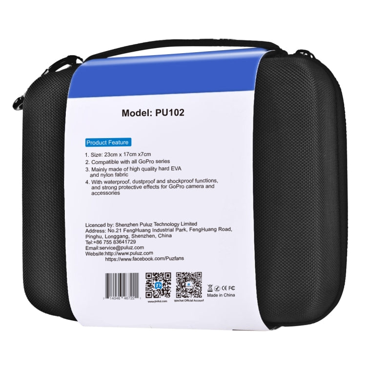 PULUZ Estuche de viaje y transporte impermeable para GoPro Hero11 Black / HERO10 Black / HERO9 Black / HERO8 Black / HERO7 /6/5/5 Session /4 Session /4/3+ /3/2/1, DJI Osmo Action y otras accionesAccesorios para cámaras, tamaño mediano: 23 cm x 17 cm x ...