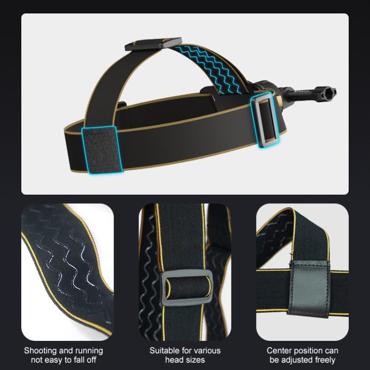 Cinturón de arnés con correa para la cabeza magnética de liberación rápida PULUZ, Head Strap