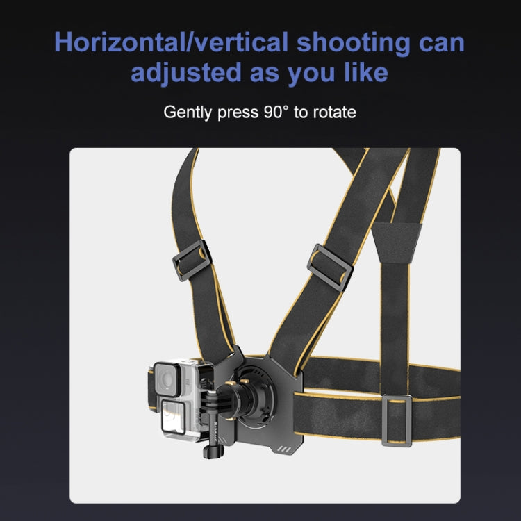 Cinturón de arnés con correa para el pecho magnético de liberación rápida PULUZ, Chest Strap