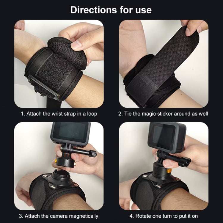 Cinturón de arnés con correa de muñeca magnética de liberación rápida PULUZ, Wrist Strap