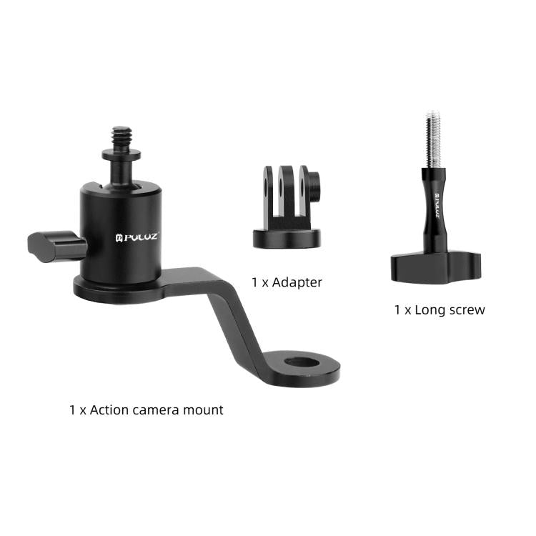 Soporte para cámara de acción de aleación de aluminio para espejo retrovisor de motocicleta PULUZ, Rearview Mirror Mount