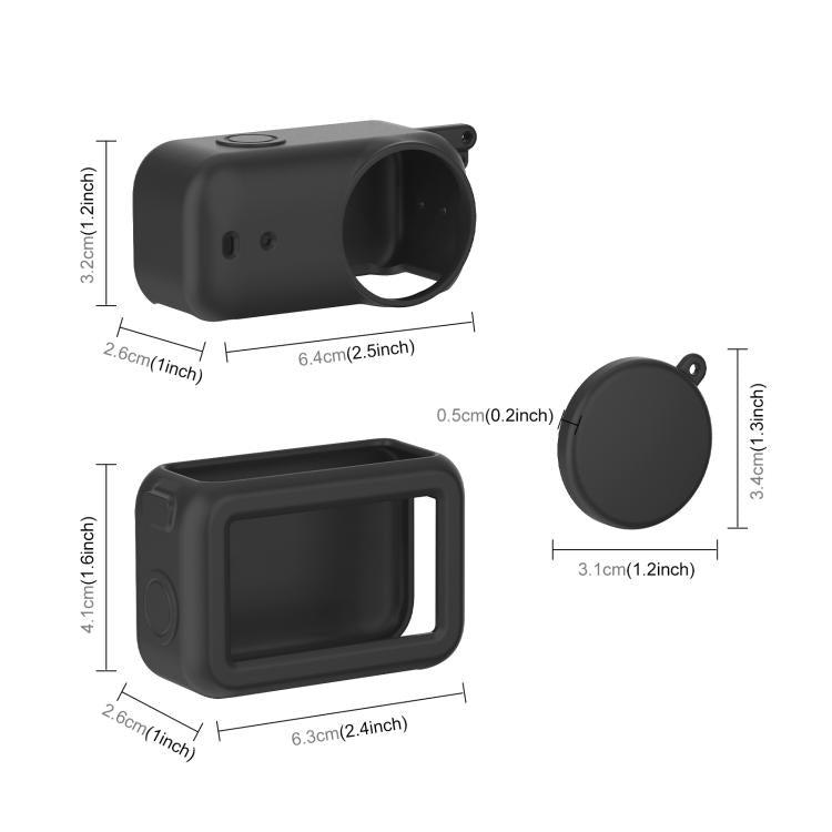 Funda protectora de silicona 3 en 1 para el módulo de transmisión, lente y cuerpo de DJI Osmo Nano., For DJI Osmo Nano