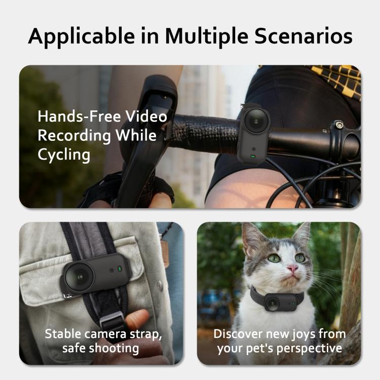 Funda de silicona para correa de muñeca extensible para DJI Osmo Nano Body y soporte para collar de mascota, For DJI Osmo Nano Body