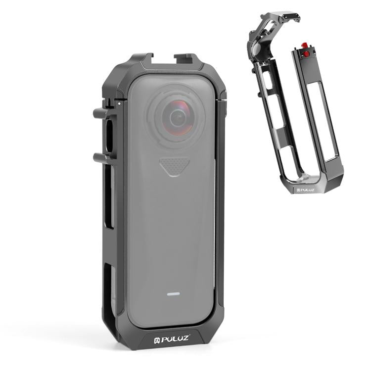 Estructura protectora metálica PULUZ para Insta360 X4 Air con base de zapata fría expandible., For Insta360 X4 Air