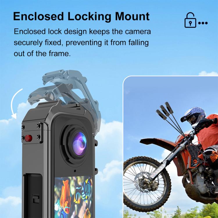 Estructura protectora metálica PULUZ para Insta360 X4 Air con base de zapata fría expandible., For Insta360 X4 Air