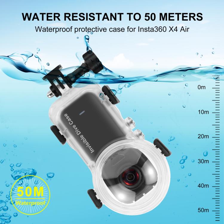 Estuche de buceo sellado e impermeable PULUZ de 50 m para Insta360 X4 Air, For Insta360 X4 Air