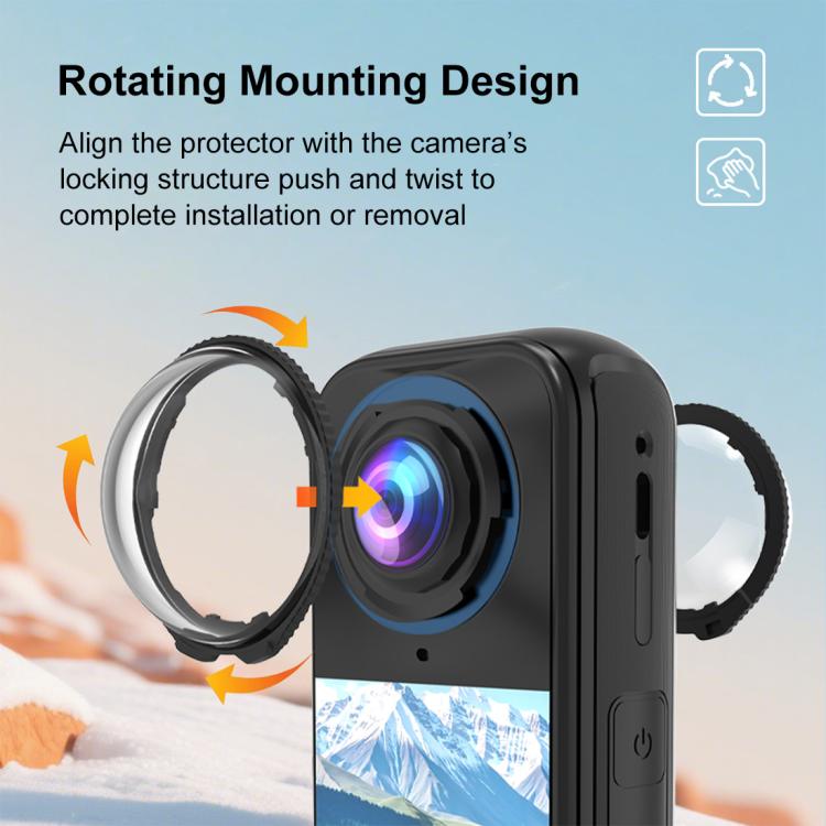 Cubierta protectora de cristal óptico giratorio PULUZ para Insta360 X4 Air, For Insta360 X4 Air