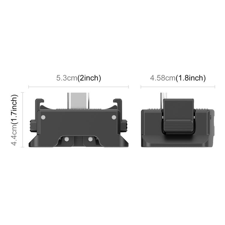 Base adaptadora de carga de plástico de liberación rápida PULUZ para DJI Osmo Pocket 3, Charging Adapter Base