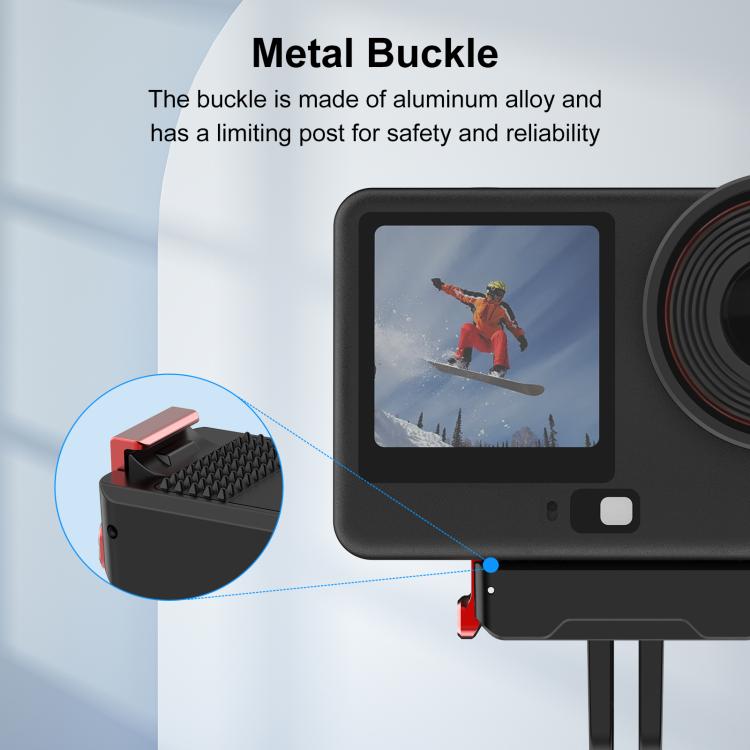 Base de montaje magnética de liberación rápida de plástico con dos garras PULUZ para DJI Osmo Action 6 / Nano, Two Claw Quick-Release Base