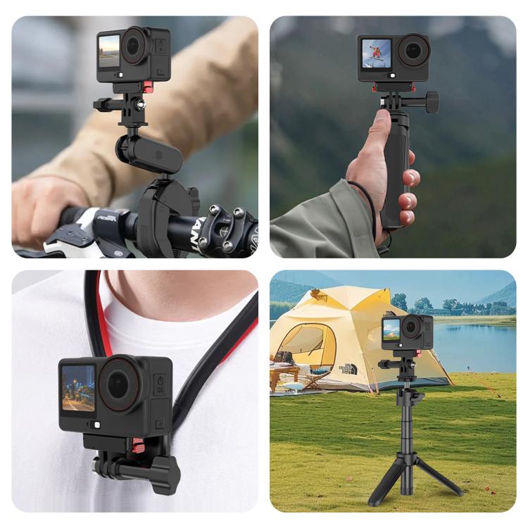 Base de montaje magnética de liberación rápida de plástico con dos garras PULUZ para DJI Osmo Action 6 / Nano, Two Claw Quick-Release Base