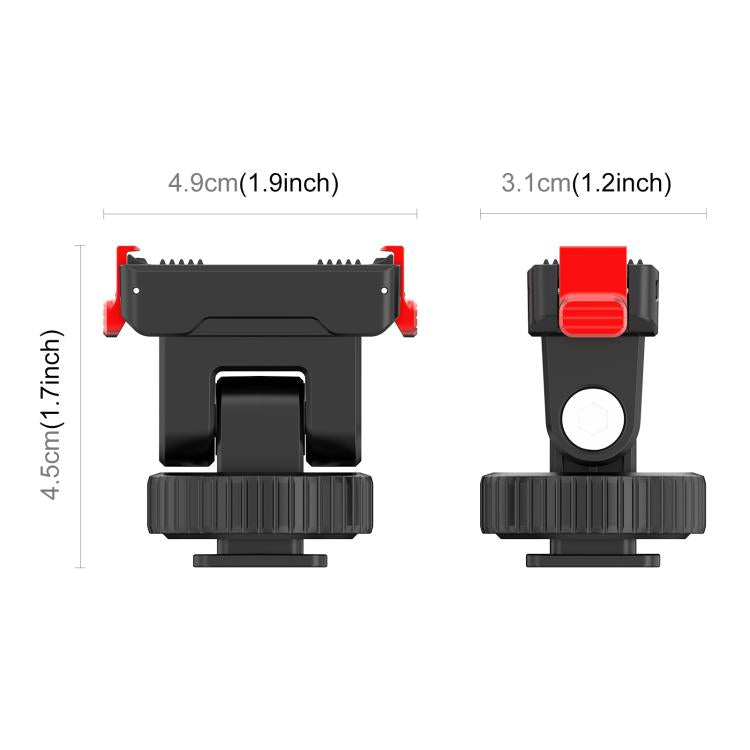 Base de montaje de liberación rápida para gimbal de plástico PULUZ para DJI Osmo Action 6 / Nano, Gimbal Quick-Release Base
