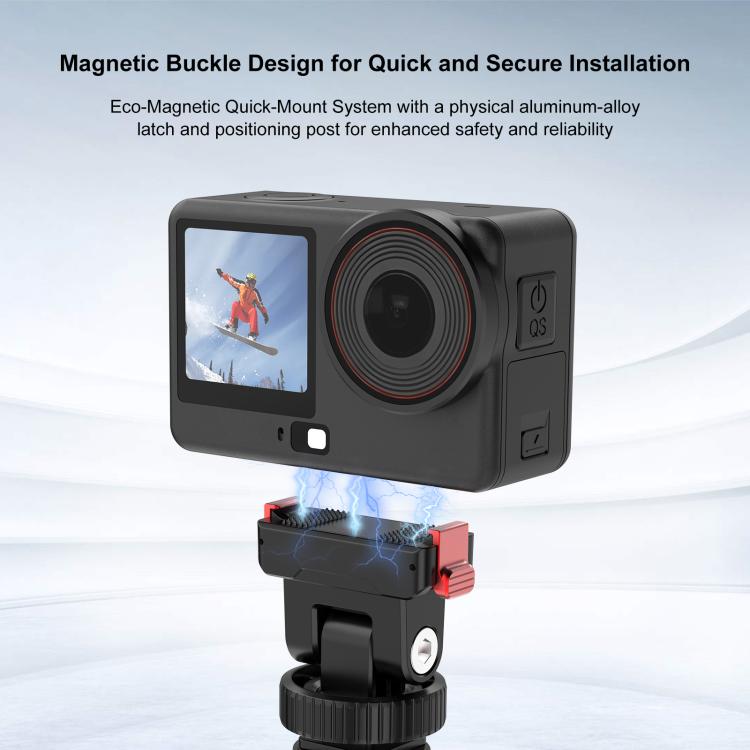 Base de montaje de liberación rápida para gimbal de plástico PULUZ para DJI Osmo Action 6 / Nano, Gimbal Quick-Release Base