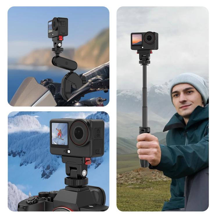 Base de montaje de liberación rápida para gimbal de plástico PULUZ para DJI Osmo Action 6 / Nano, Gimbal Quick-Release Base