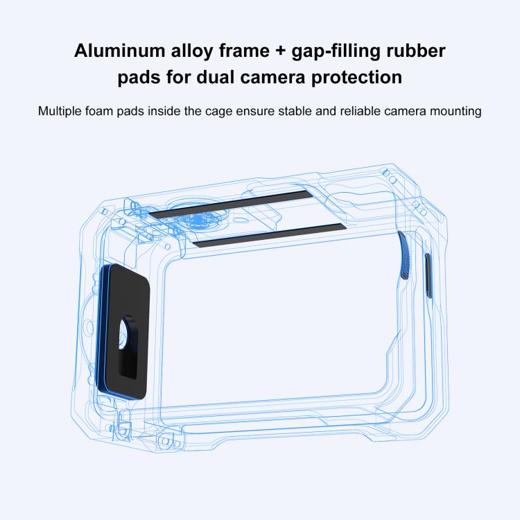 Estructura metálica PULUZ con zapata fría para DJI Osmo Action 6, Metal Cage