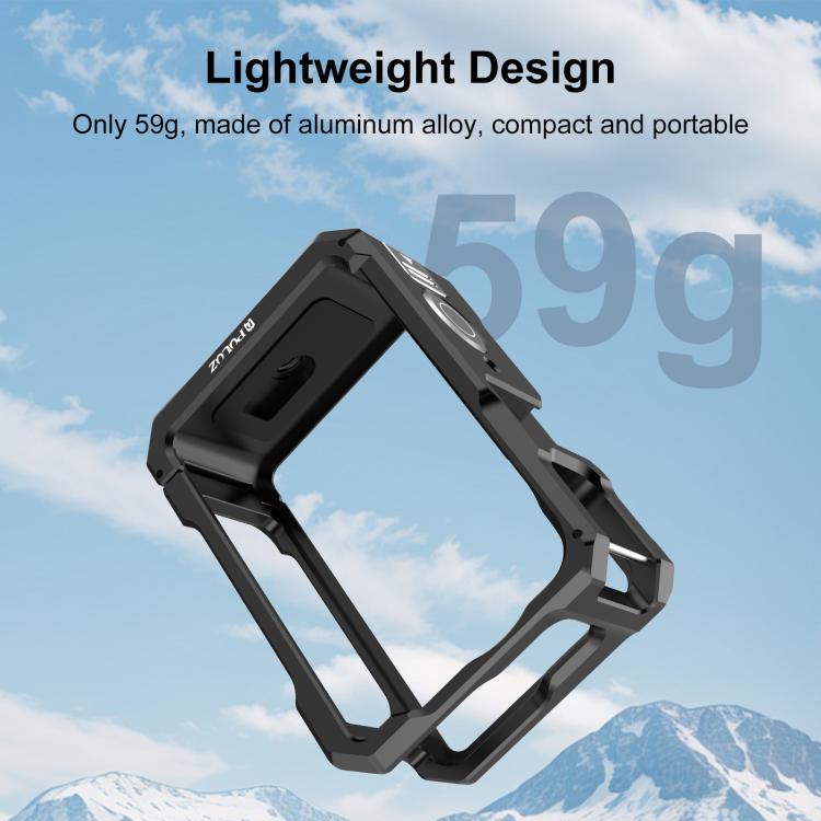 Estructura metálica PULUZ con zapata fría para DJI Osmo Action 6, Metal Cage