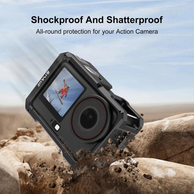 Estructura metálica PULUZ con zapata fría para DJI Osmo Action 6, Metal Cage