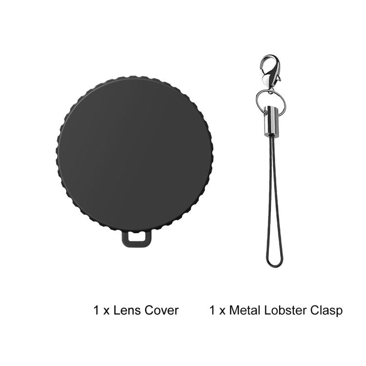 Tapa de lente de silicona PULUZ con correa para DJI Osmo Action 6, Silicone Lens Cap