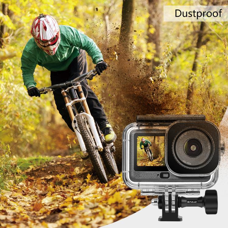 Carcasa sumergible impermeable PULUZ de 60 m / 196 pies para DJI Osmo Action 6 con adaptador invisible y tornillo largo., Waterproof Shell