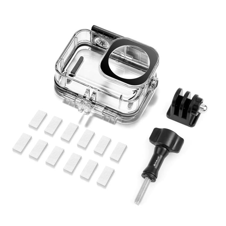 Carcasa sumergible impermeable PULUZ de 60 m / 196 pies para DJI Osmo Action 6 con adaptador invisible y tornillo largo., Waterproof Shell