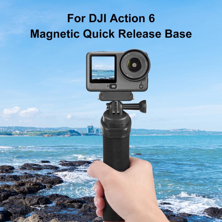 Base de montaje magnética de liberación rápida de plástico PULUZ para DJI Osmo Action 6 / Nano