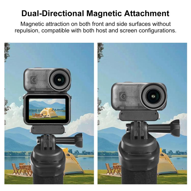 Base de montaje magnética de liberación rápida de plástico PULUZ para DJI Osmo Action 6 / Nano