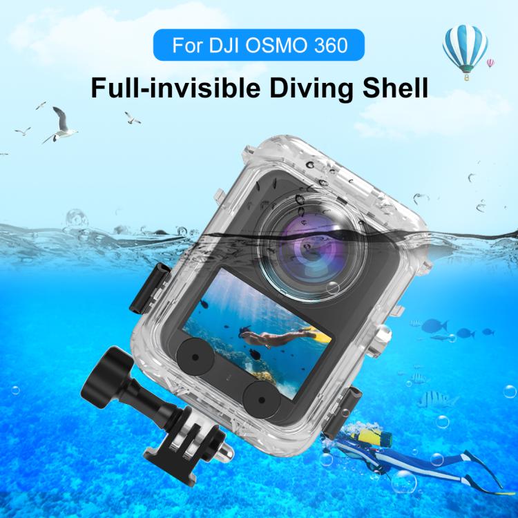 Carcasa sumergible para cámara DJI Osmo 360 PULUZ, resistente al agua hasta 40 m de profundidad., For DJI Osmo 360