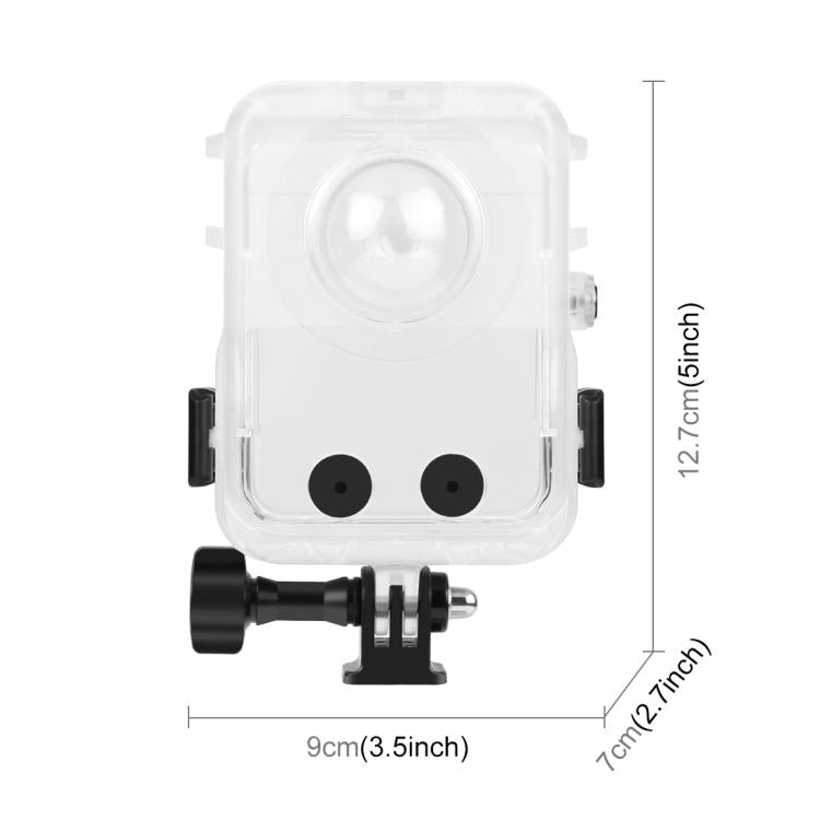 Carcasa sumergible para cámara DJI Osmo 360 PULUZ, resistente al agua hasta 40 m de profundidad., For DJI Osmo 360