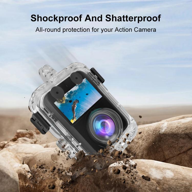 Carcasa sumergible para cámara DJI Osmo 360 PULUZ, resistente al agua hasta 40 m de profundidad., For DJI Osmo 360