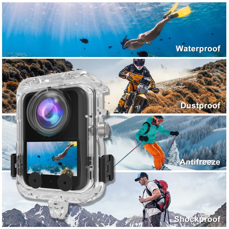 Carcasa sumergible para cámara DJI Osmo 360 PULUZ, resistente al agua hasta 40 m de profundidad., For DJI Osmo 360