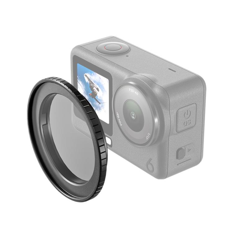Soporte de filtro PULUZ de metal con marco protector para filtro, compatible con DJI Osmo Action 6., For DJI Osmo Action 6