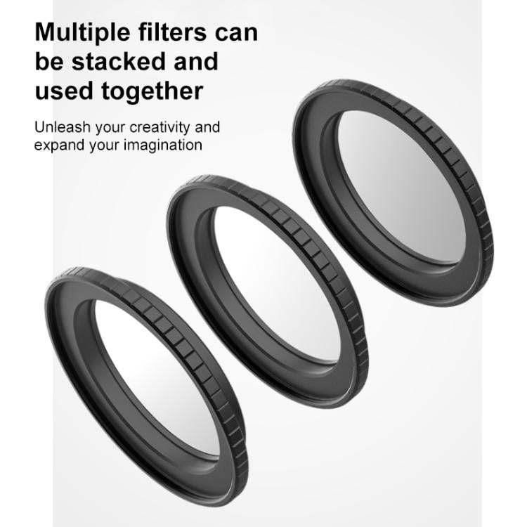 Soporte de filtro PULUZ de metal con marco protector para filtro, compatible con DJI Osmo Action 6., For DJI Osmo Action 6
