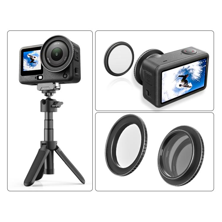 Soporte de filtro PULUZ de metal con marco protector para filtro, compatible con DJI Osmo Action 6., For DJI Osmo Action 6