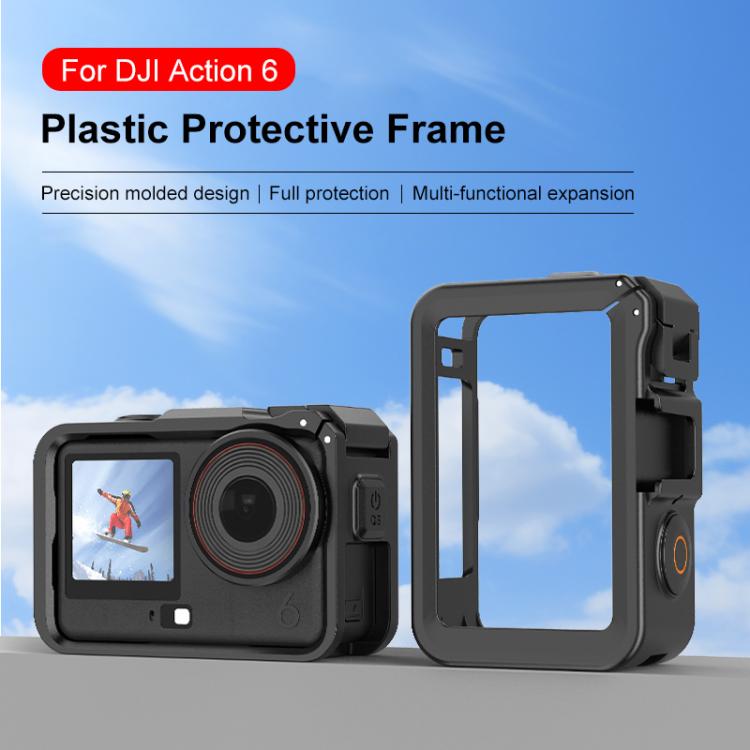 Adaptador de expansión vertical-horizontal PULUZ de plástico para DJI Osmo Action 6 con zapata fría, Plastic Cage