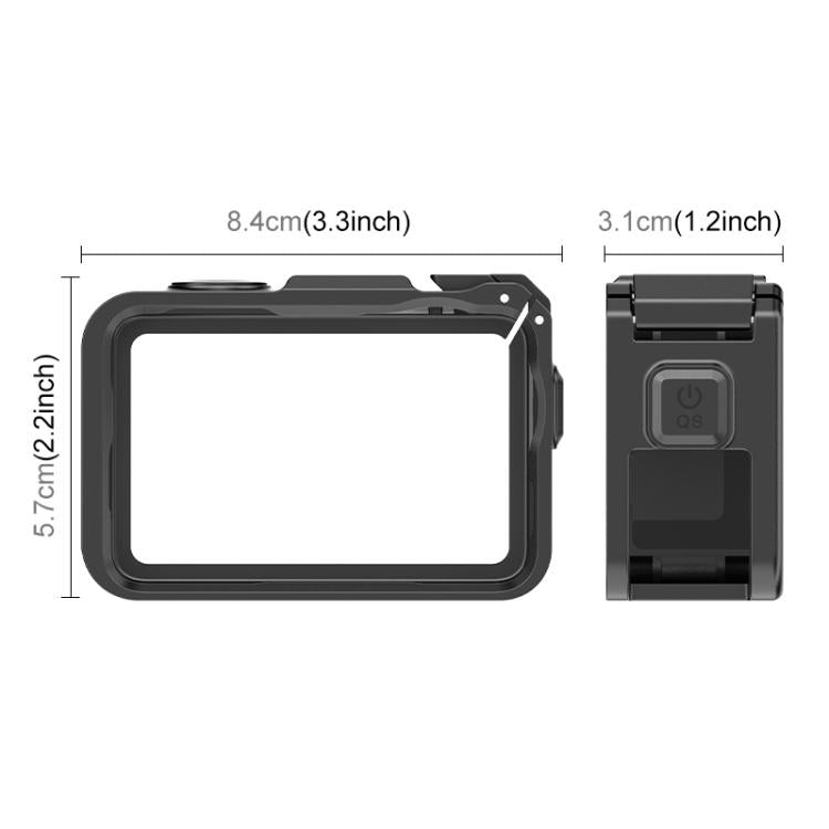 Adaptador de expansión vertical-horizontal PULUZ de plástico para DJI Osmo Action 6 con zapata fría, Plastic Cage