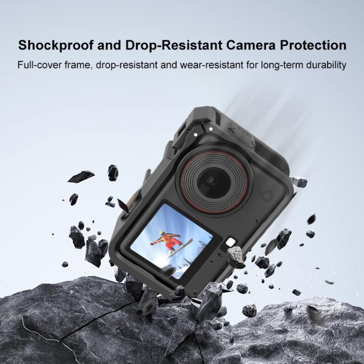 Adaptador de expansión vertical-horizontal PULUZ de plástico para DJI Osmo Action 6 con zapata fría, Plastic Cage