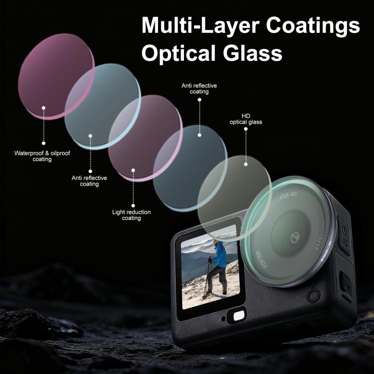 Filtro de lente UV PULUZ para cámara de acción DJI Osmo Action 6, UV