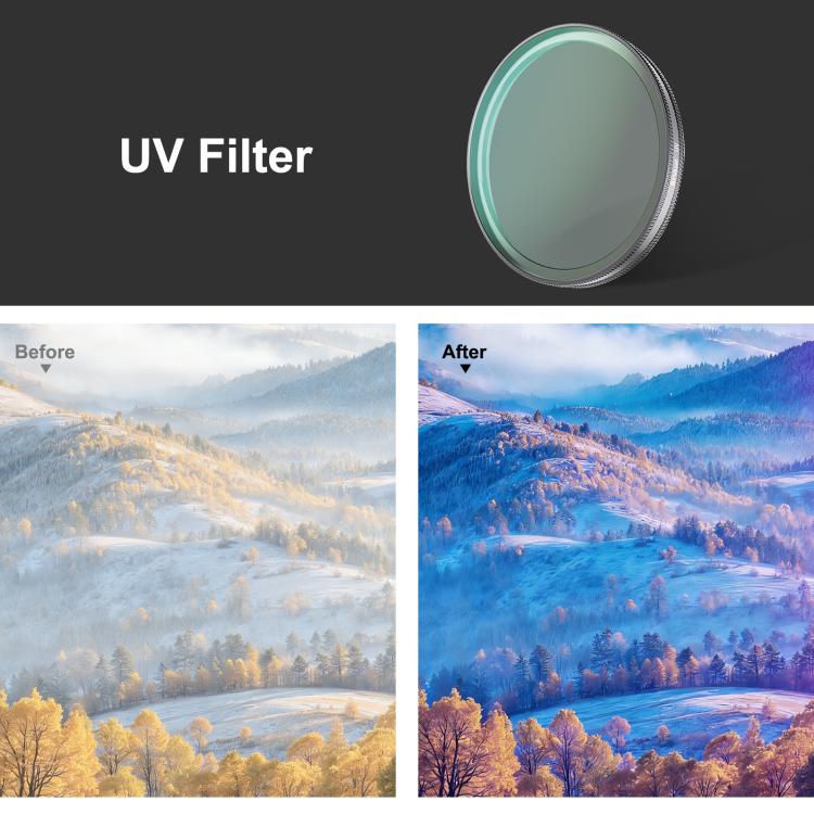 Filtro de lente UV PULUZ para cámara de acción DJI Osmo Action 6, UV