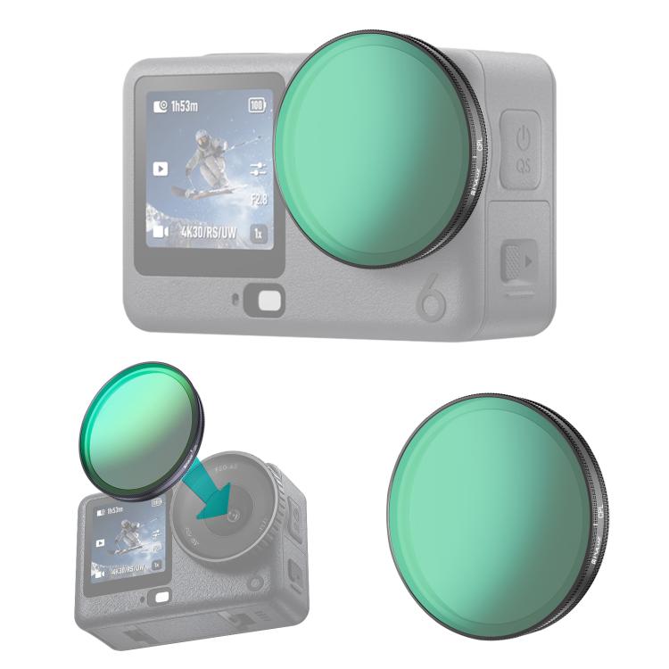 Filtro de lente CPL PULUZ para cámara de acción DJI Osmo Action 6, CPL