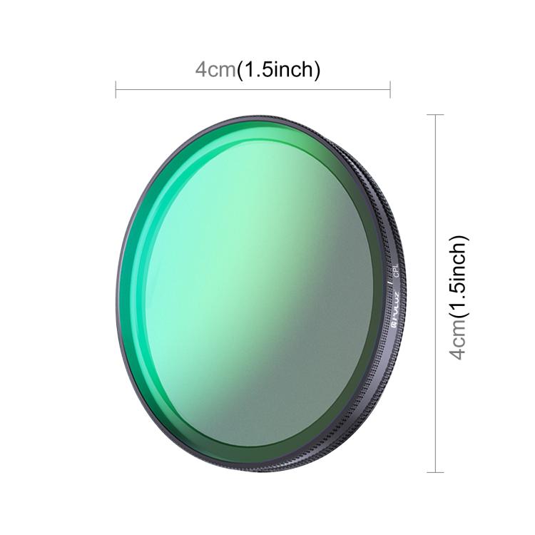 Filtro de lente CPL PULUZ para cámara de acción DJI Osmo Action 6, CPL