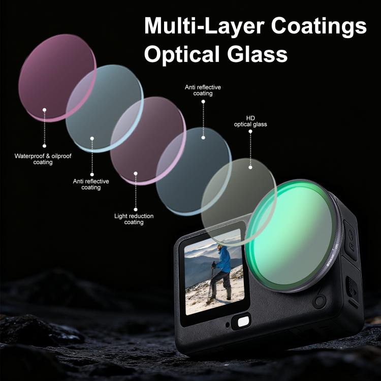 Filtro de lente CPL PULUZ para cámara de acción DJI Osmo Action 6, CPL