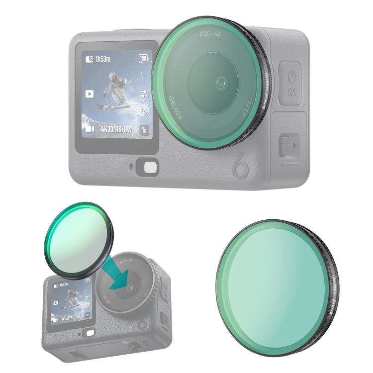 Filtro de lente PULUZ Black Mist de 1/4 para la cámara de acción DJI Osmo Action 6, Black Mist 1/4